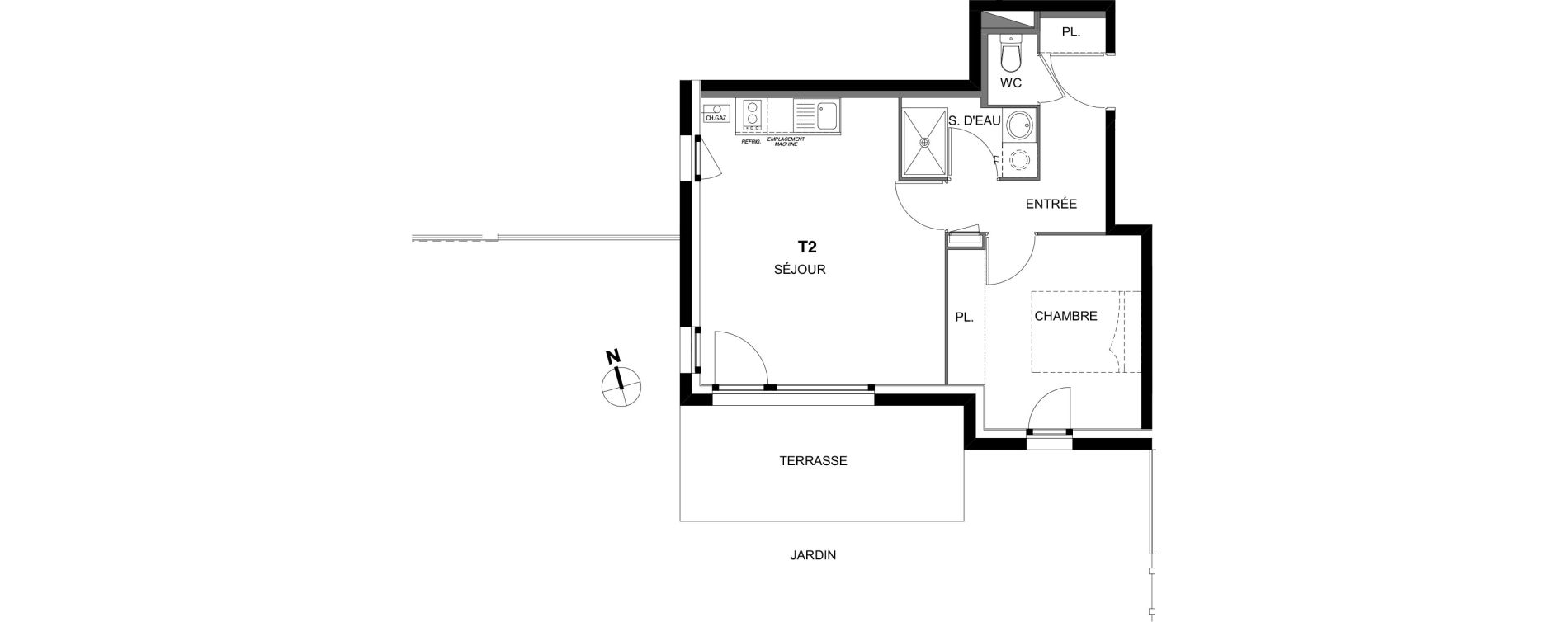 Appartement T2 de 40,00 m2 &agrave; Montrab&eacute; Centre
