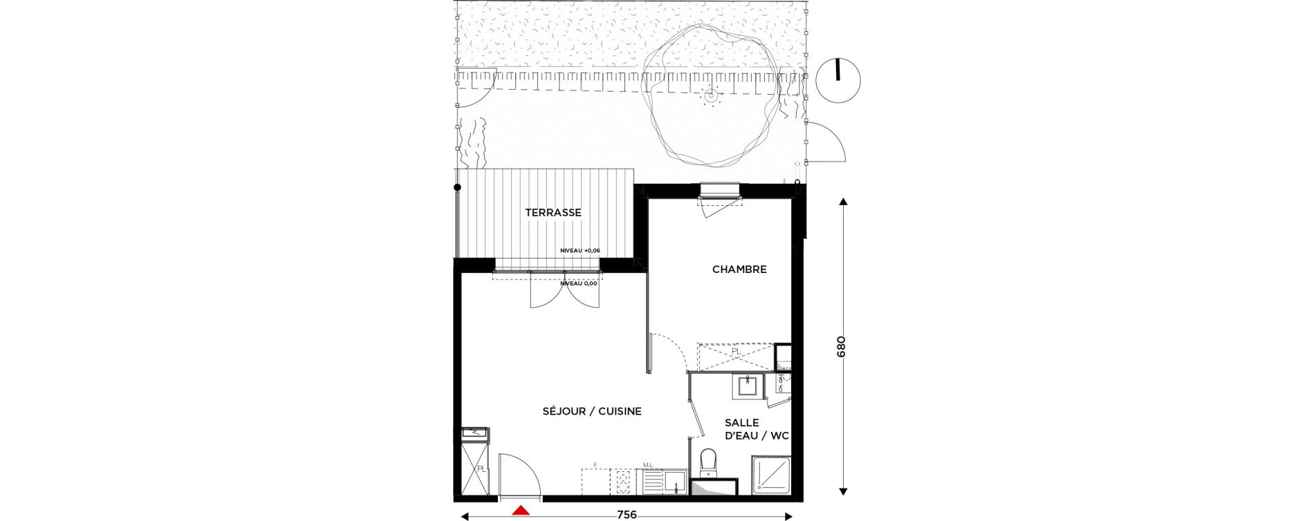 Appartement T2 de 42,77 m2 &agrave; Muret Vasconia - l hermitage