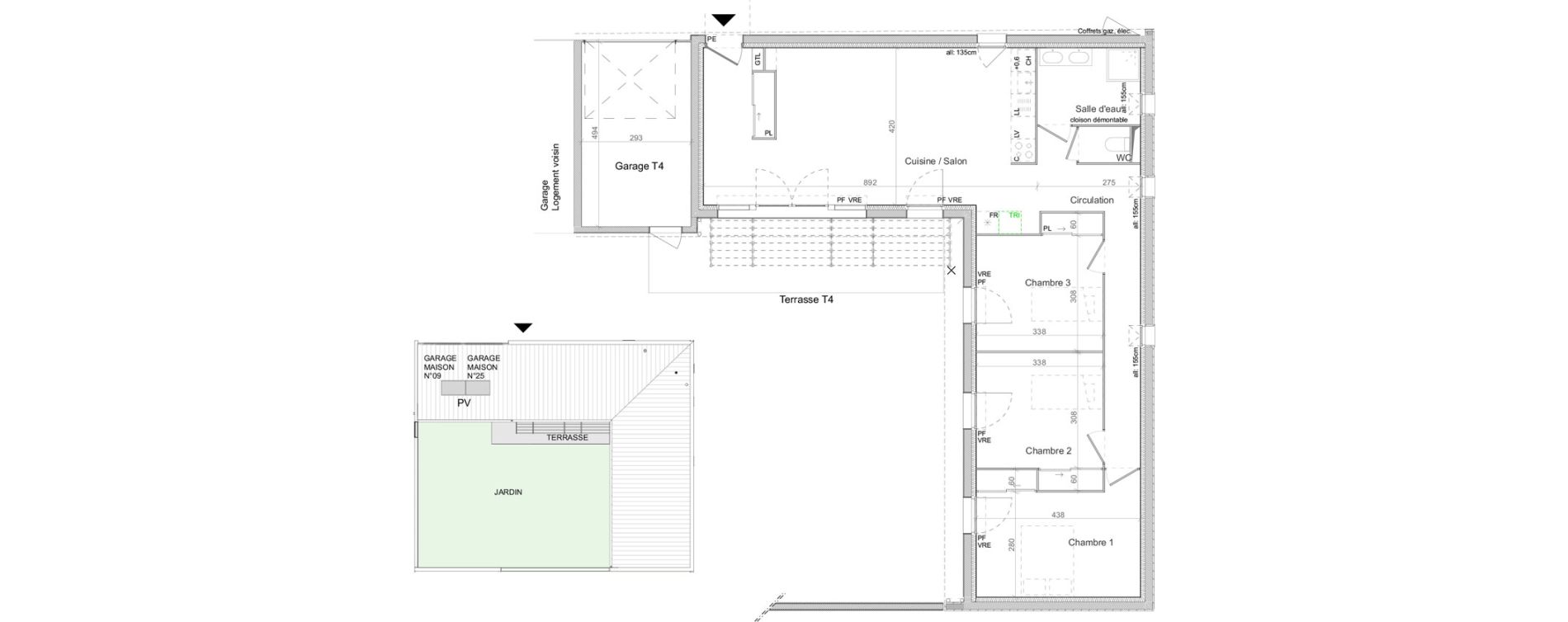 Maison T4 de 92,78 m2 &agrave; Pibrac Centre