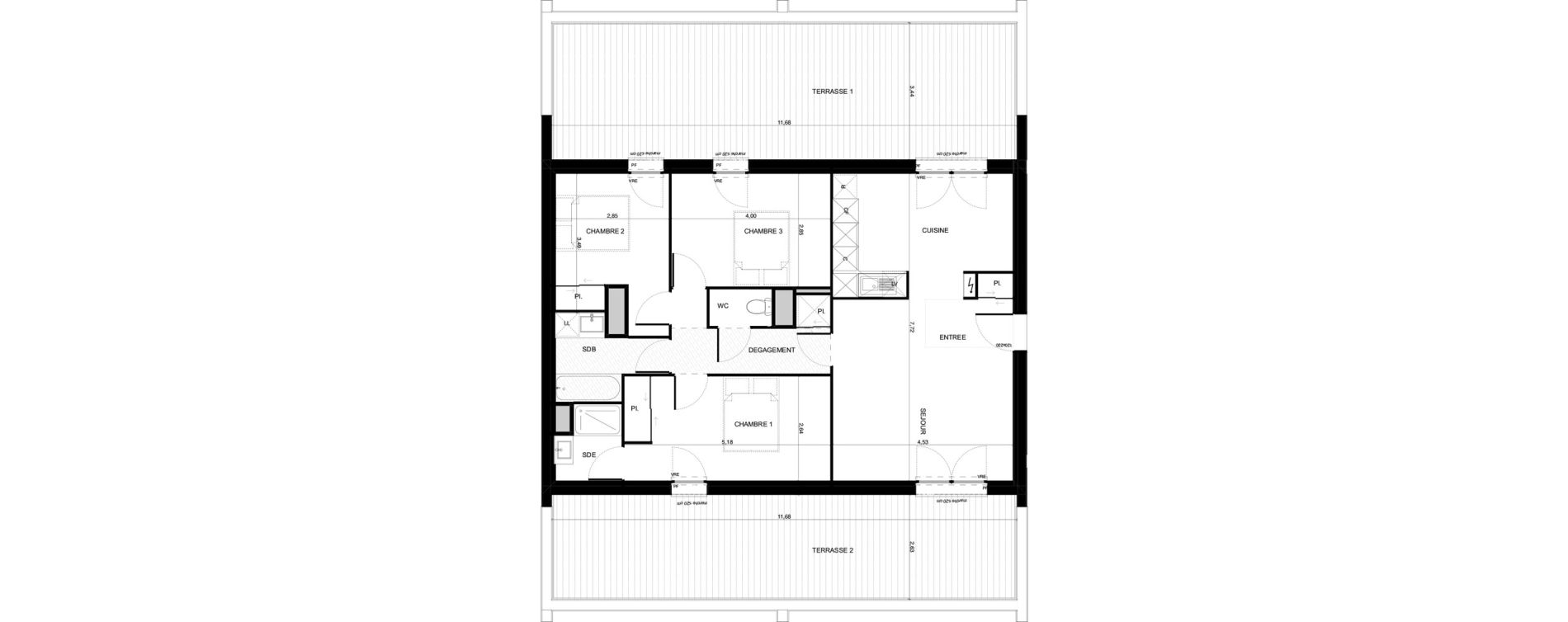 Appartement T4 de 84,83 m2 &agrave; Pibrac Escalette
