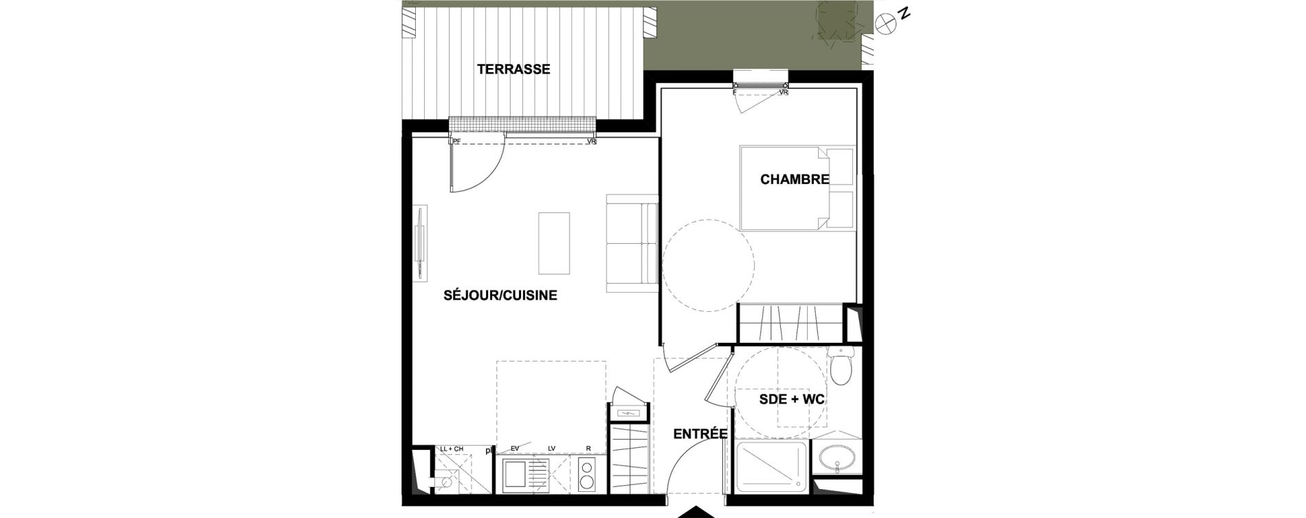 Appartement T2 de 43,28 m2 &agrave; Pibrac Ensaboyo