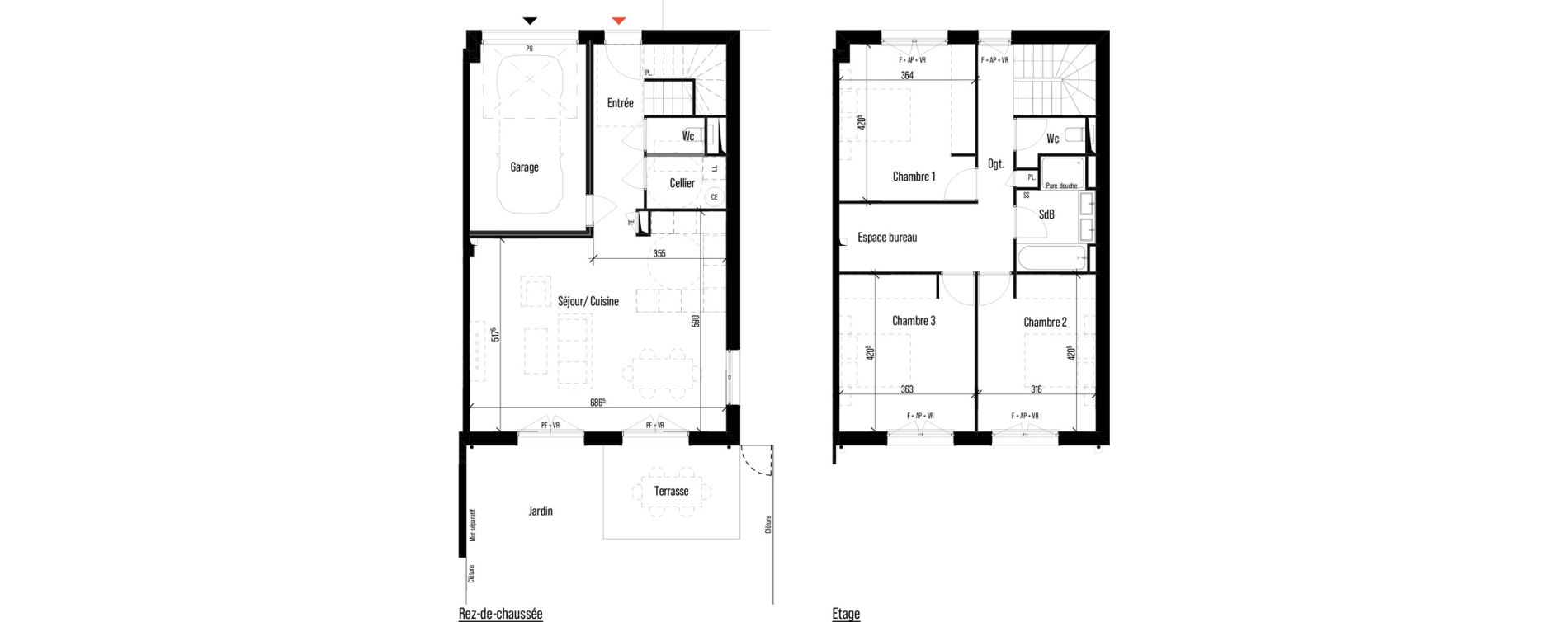 Maison T4 de 115,08 m2 &agrave; Pin-Balma Centre