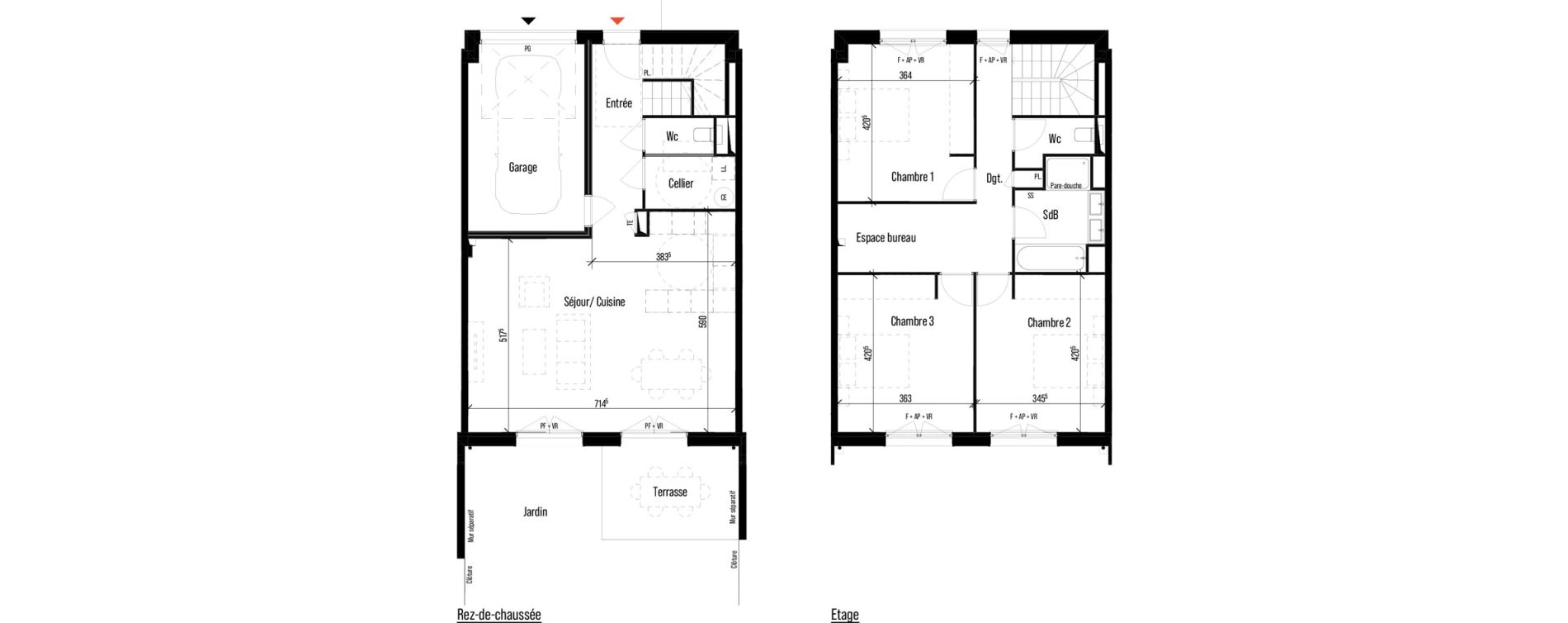 Maison T4 de 119,45 m2 &agrave; Pin-Balma Centre