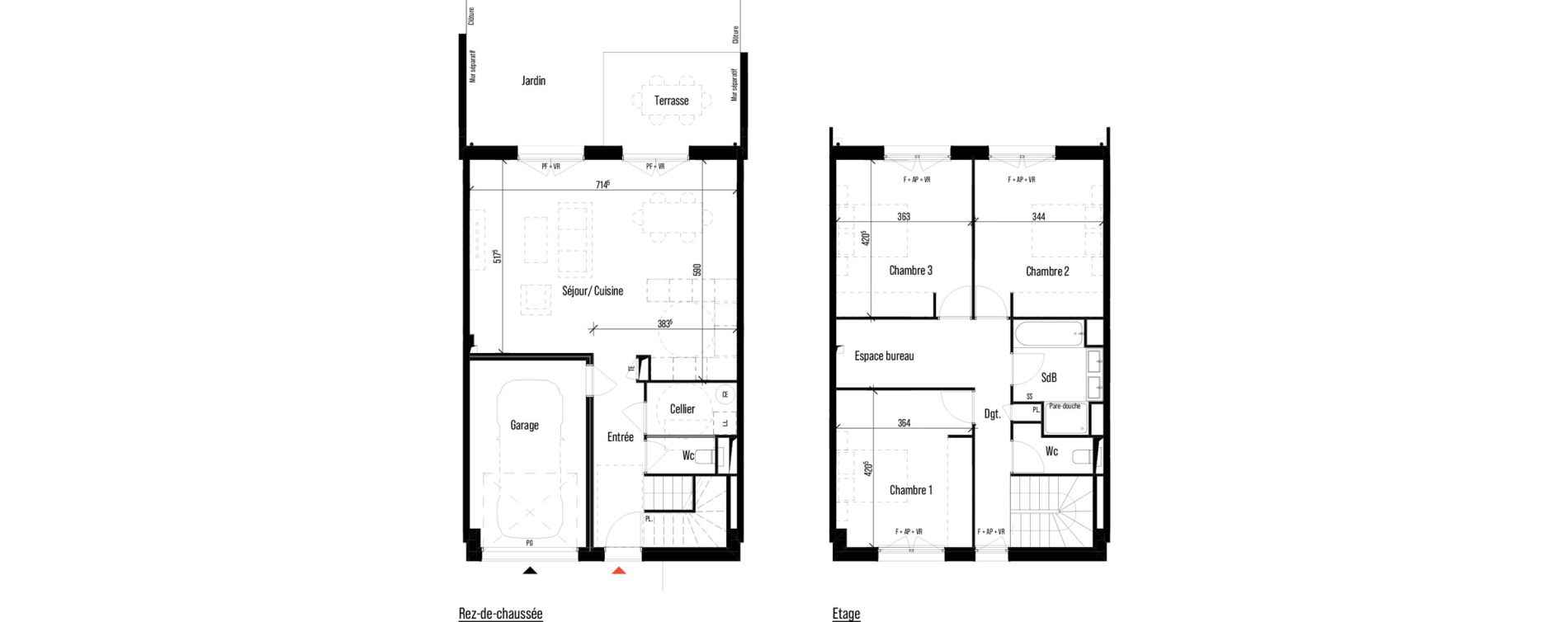 Maison T4 de 119,45 m2 &agrave; Pin-Balma Centre