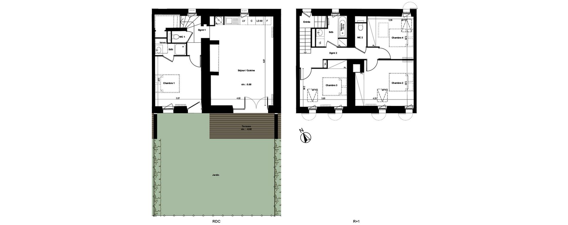 Duplex T5 de 103,71 m2 &agrave; Pin-Balma Centre