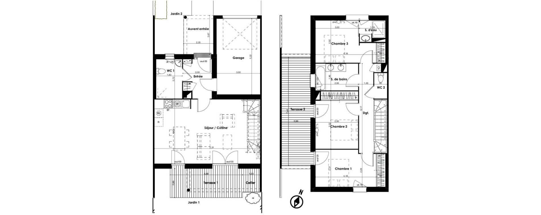 Villa T4 de 90,32 m2 &agrave; Plaisance-Du-Touch Centre