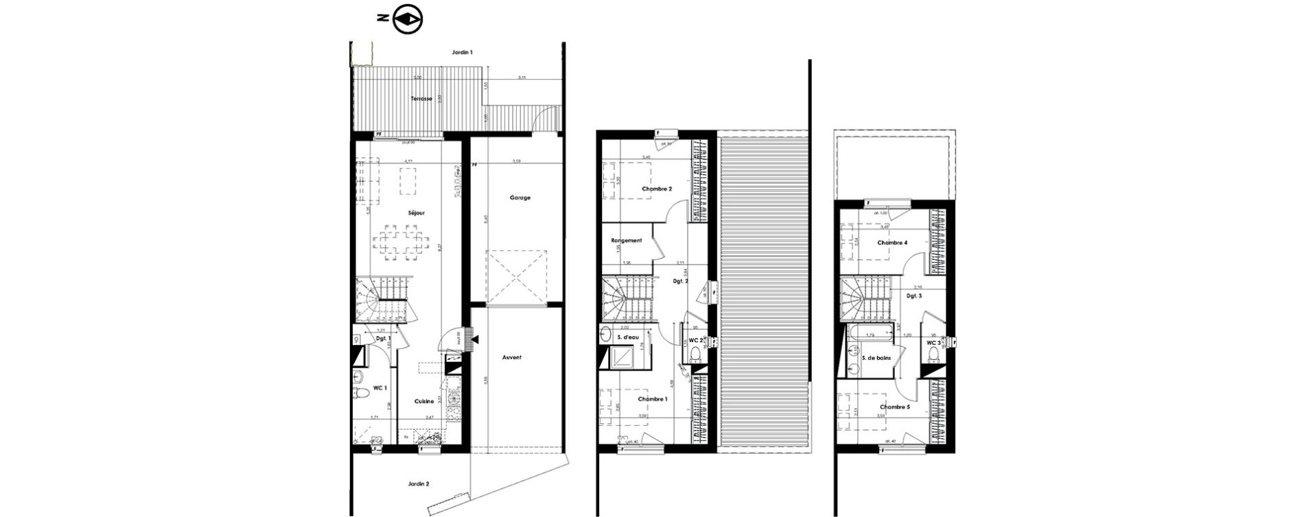 Villa T5 de 121,29 m2 &agrave; Plaisance-Du-Touch Centre
