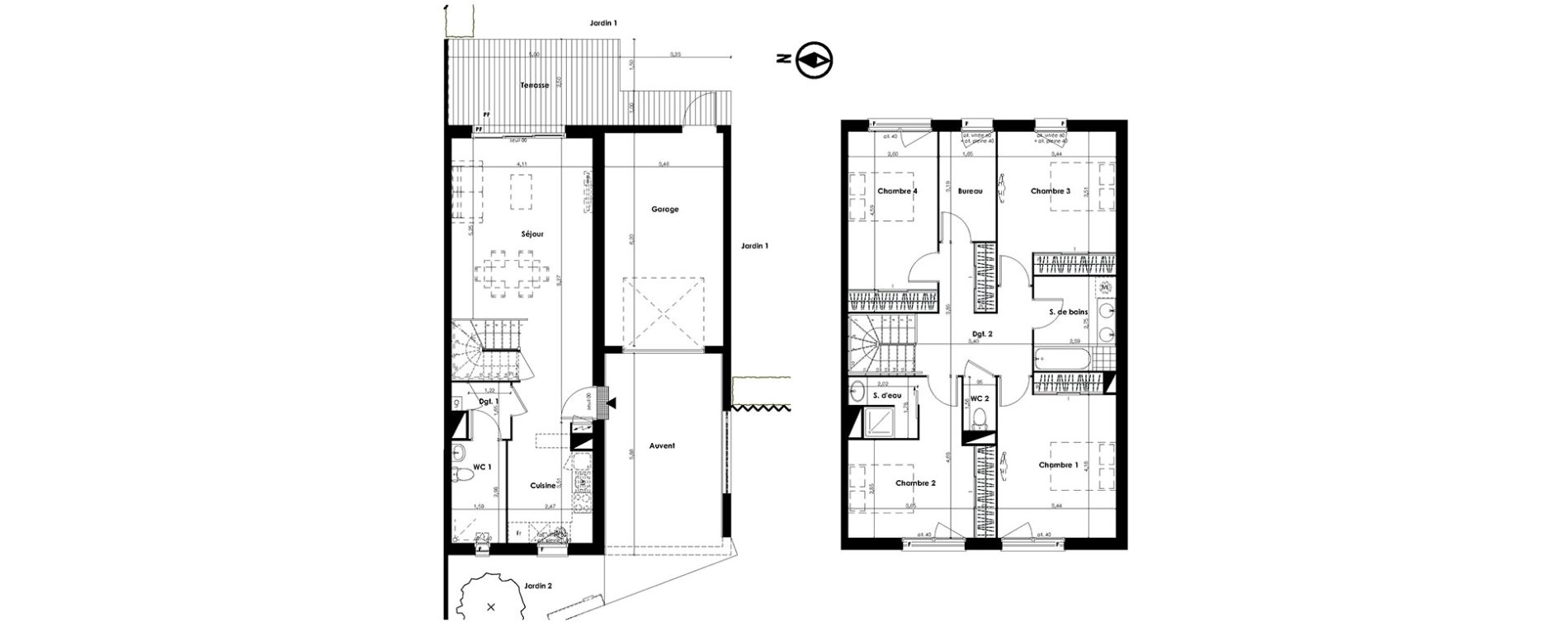 Villa T5 de 129,82 m2 &agrave; Plaisance-Du-Touch Centre