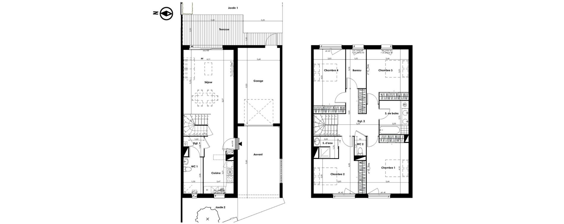 Villa T5 de 129,87 m2 &agrave; Plaisance-Du-Touch Centre