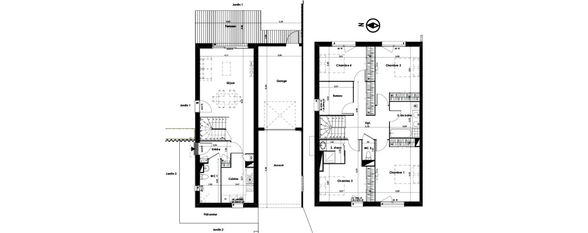 Villa T5 de 128,15 m2 &agrave; Plaisance-Du-Touch Centre