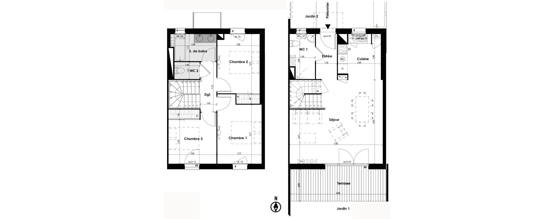 Appartement T4 de 84,23 m2 &agrave; Plaisance-Du-Touch Centre