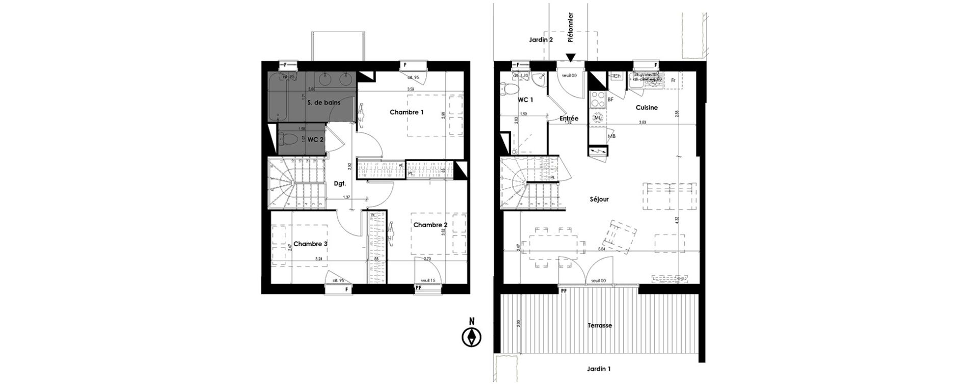 Appartement T4 de 86,45 m2 &agrave; Plaisance-Du-Touch Centre