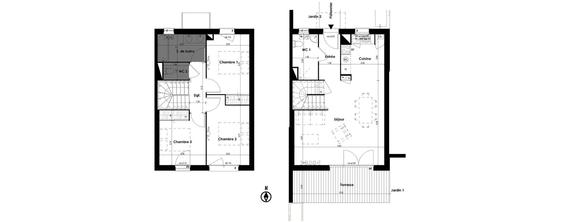 Appartement T4 de 82,76 m2 &agrave; Plaisance-Du-Touch Centre