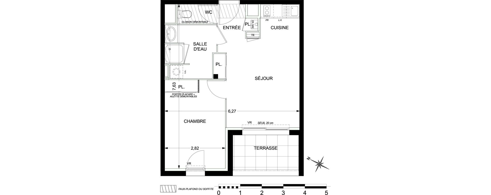 Appartement T2 de 38,89 m2 &agrave; Plaisance-Du-Touch Pyr&eacute;n&eacute;es - rivi&egrave;re