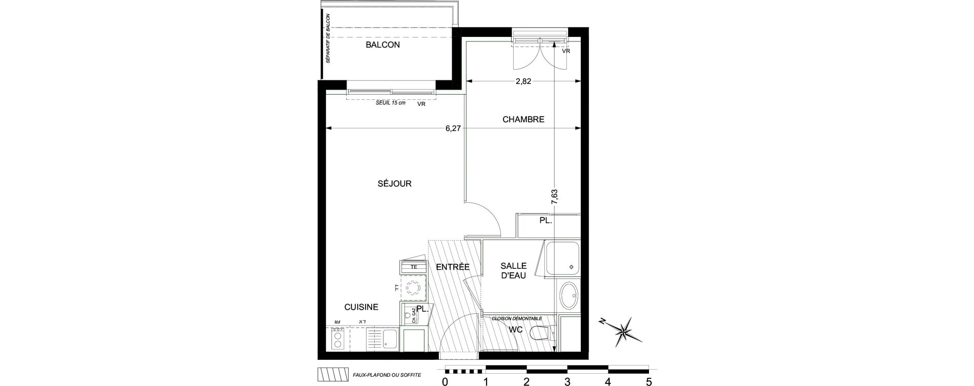 Appartement T2 de 41,21 m2 &agrave; Plaisance-Du-Touch Pyr&eacute;n&eacute;es - rivi&egrave;re