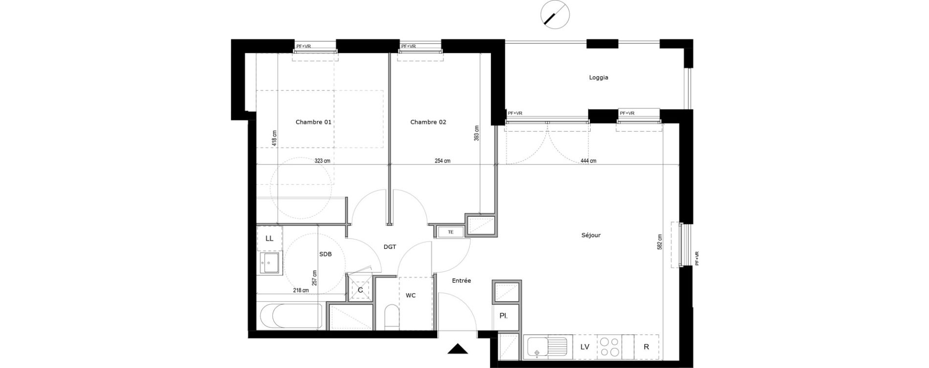 Appartement T3 de 62,53 m2 &agrave; Portet-Sur-Garonne Centre