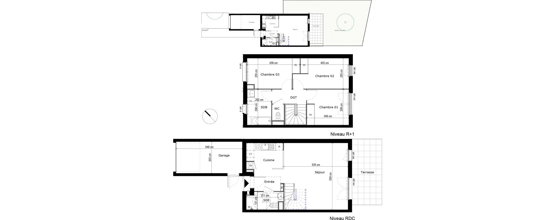 Maison T4 de 84,87 m2 &agrave; Portet-Sur-Garonne Centre