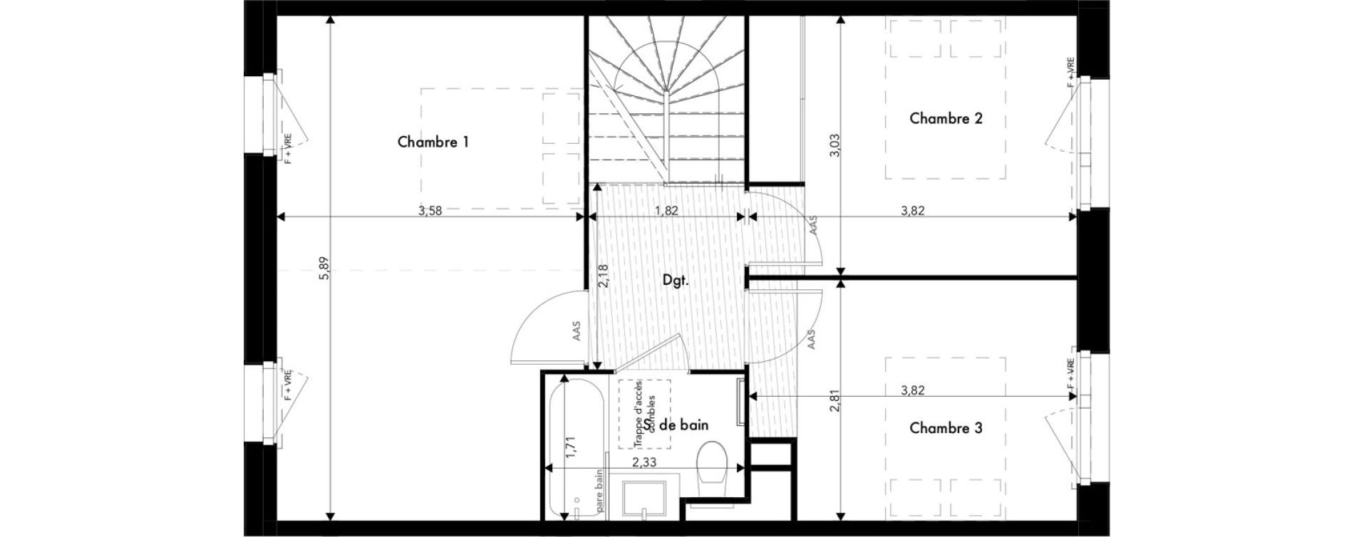 Maison T4 de 89,95 m2 &agrave; Ramonville-Saint-Agne Marnac