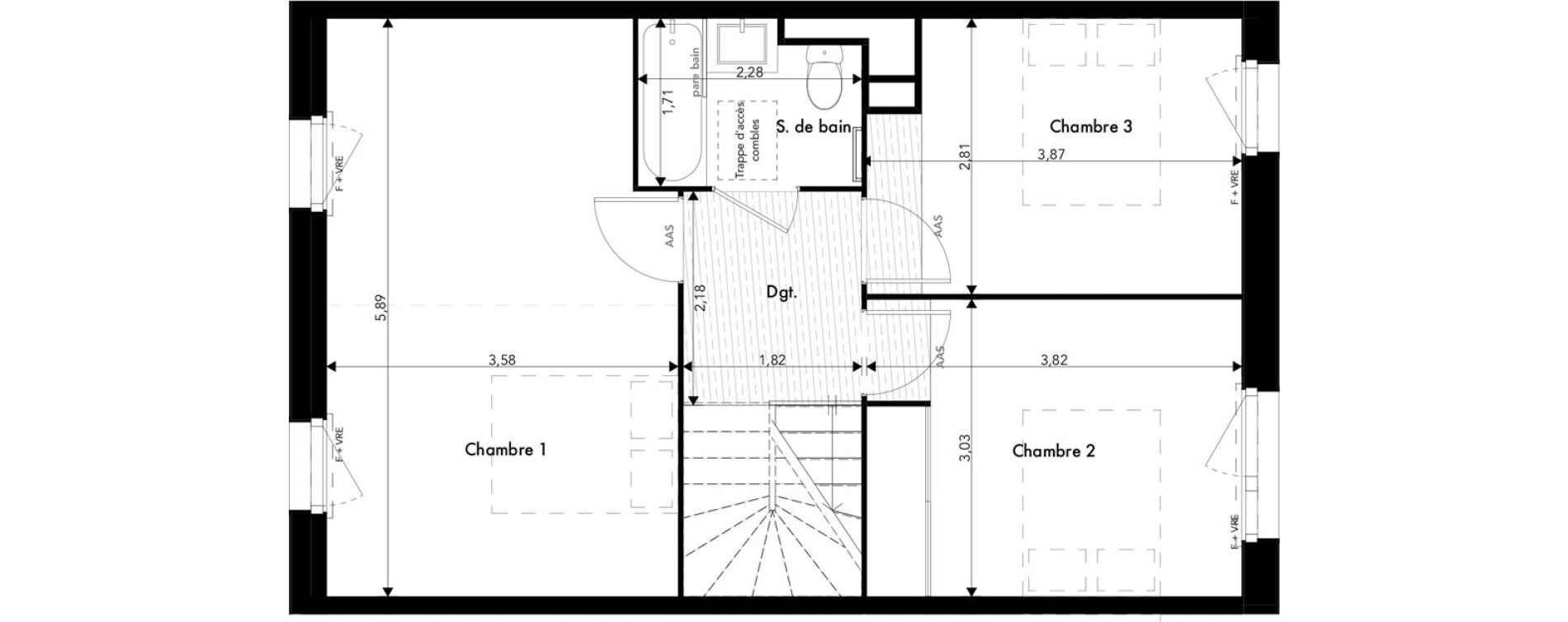 Maison T4 de 90,13 m2 &agrave; Ramonville-Saint-Agne Marnac