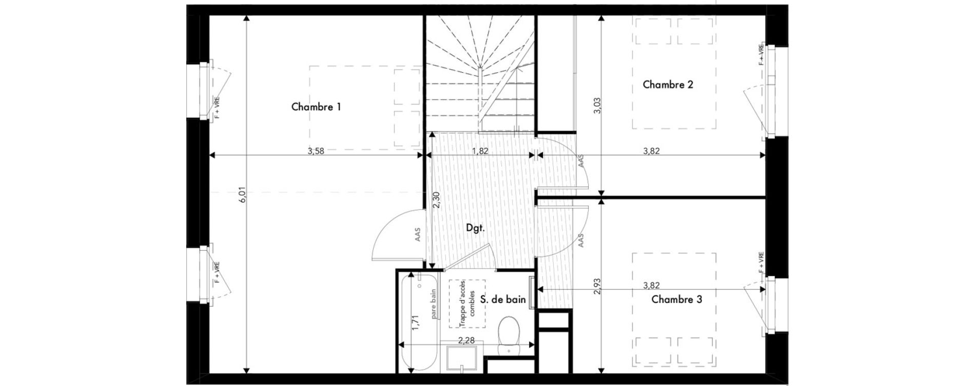 Maison T4 de 91,11 m2 &agrave; Ramonville-Saint-Agne Marnac