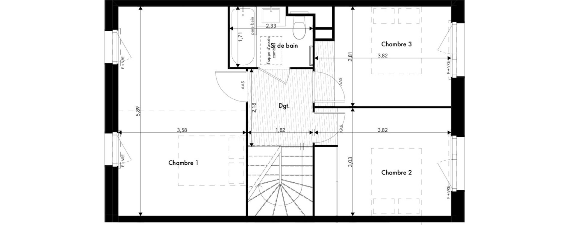 Maison T4 de 89,95 m2 &agrave; Ramonville-Saint-Agne Marnac