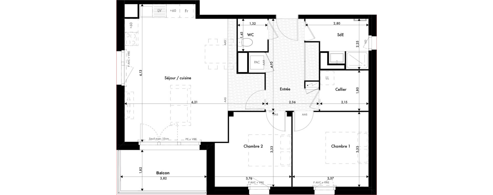 Appartement T3 de 71,95 m2 &agrave; Ramonville-Saint-Agne Marnac