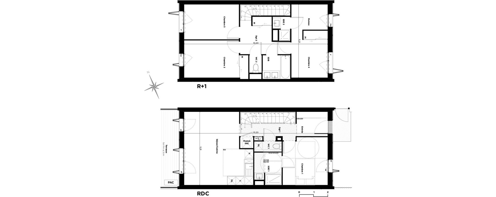 Maison T5 de 97,00 m2 &agrave; Ramonville-Saint-Agne La peyrade