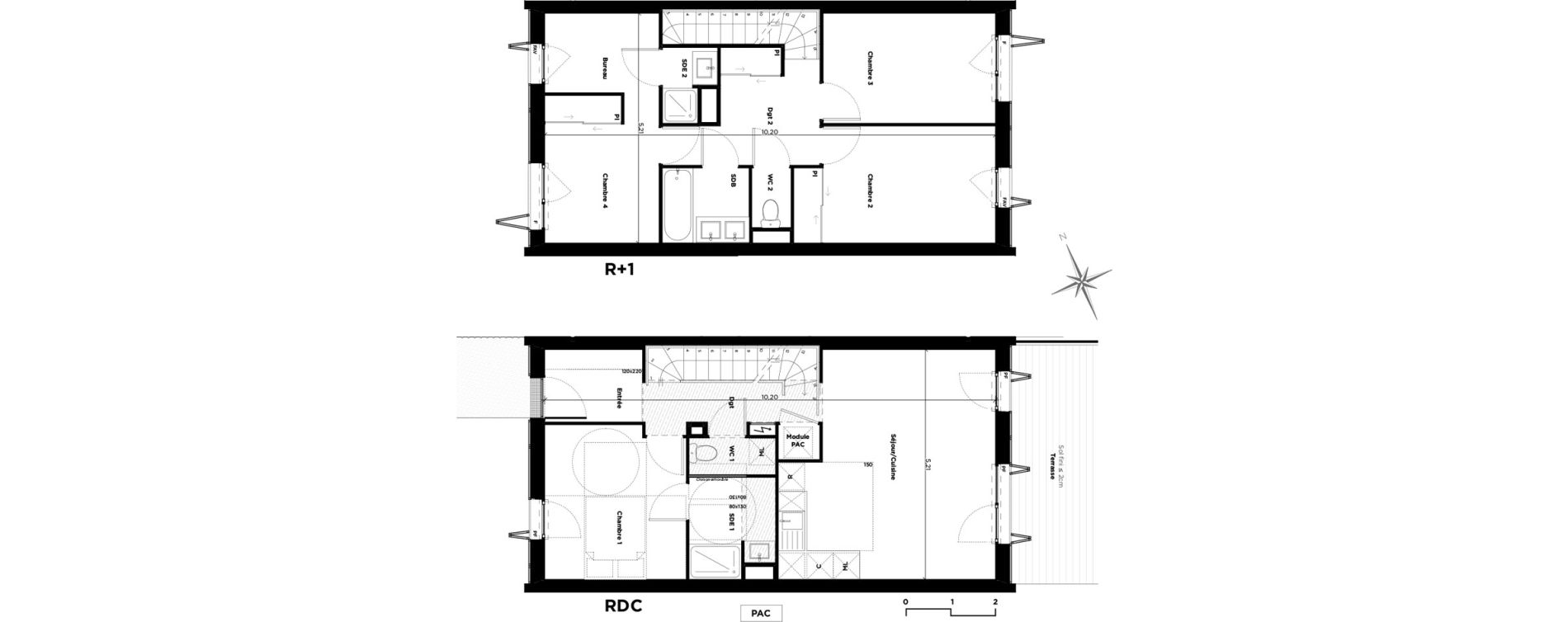 Maison T5 de 97,90 m2 &agrave; Ramonville-Saint-Agne La peyrade