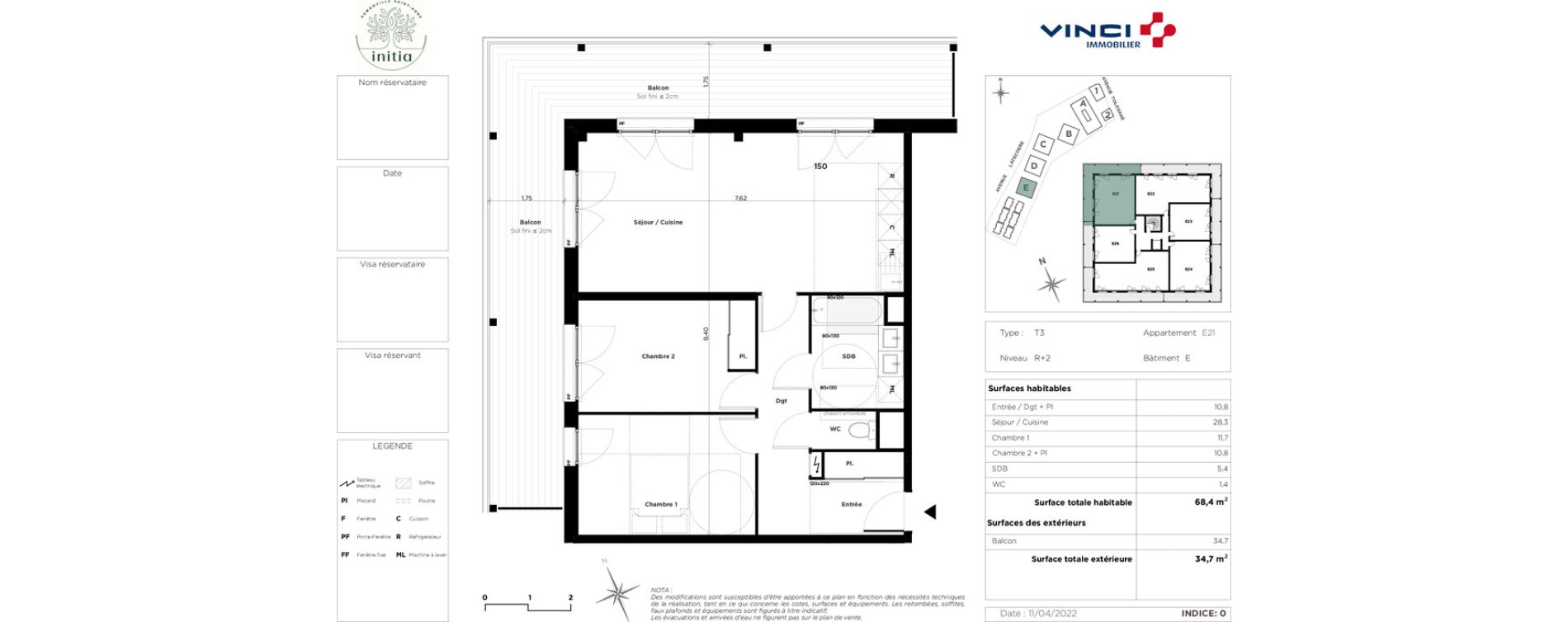 Appartement T3 de 68,40 m2 &agrave; Ramonville-Saint-Agne La peyrade