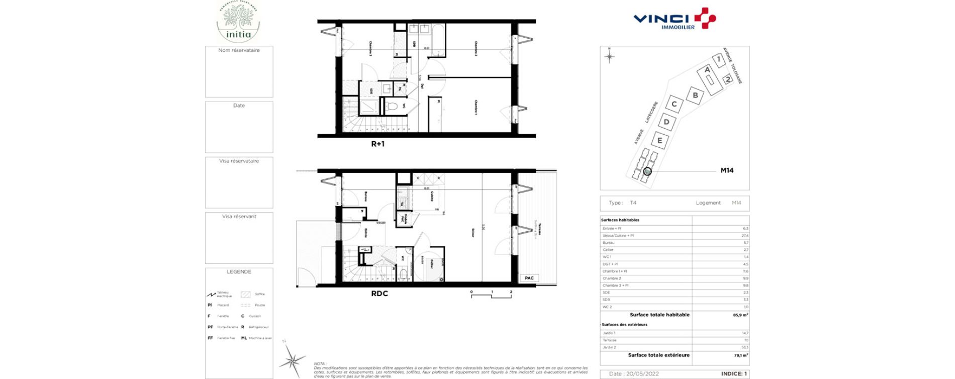 Maison T4 de 85,90 m2 &agrave; Ramonville-Saint-Agne La peyrade