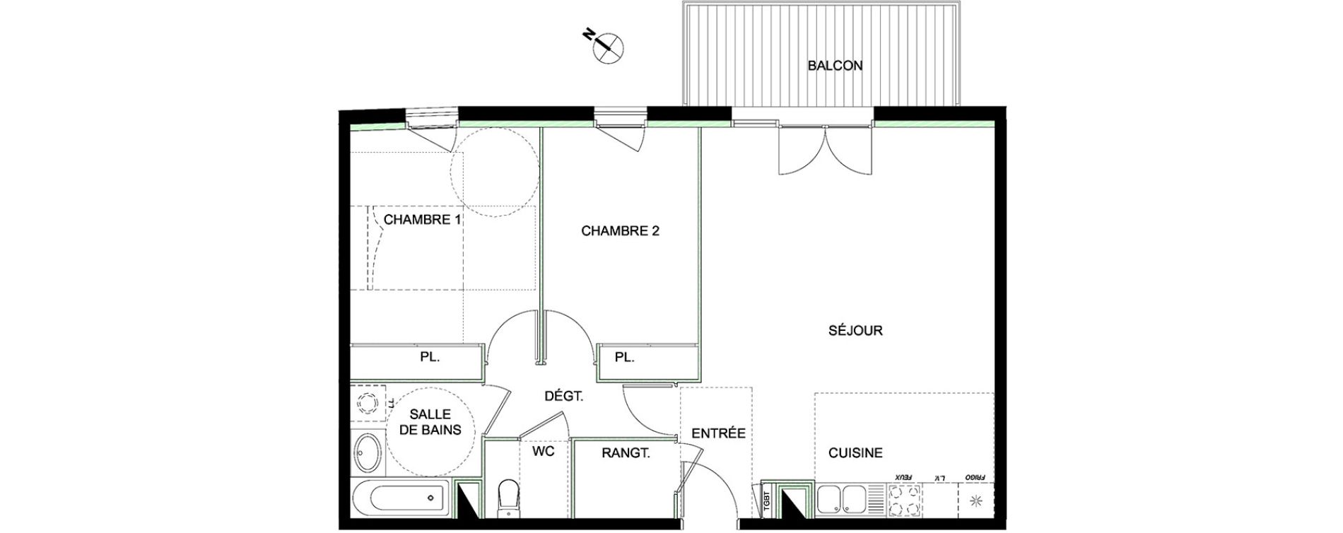 Appartement T3 de 68,35 m2 &agrave; Ramonville-Saint-Agne Ramonville st agne