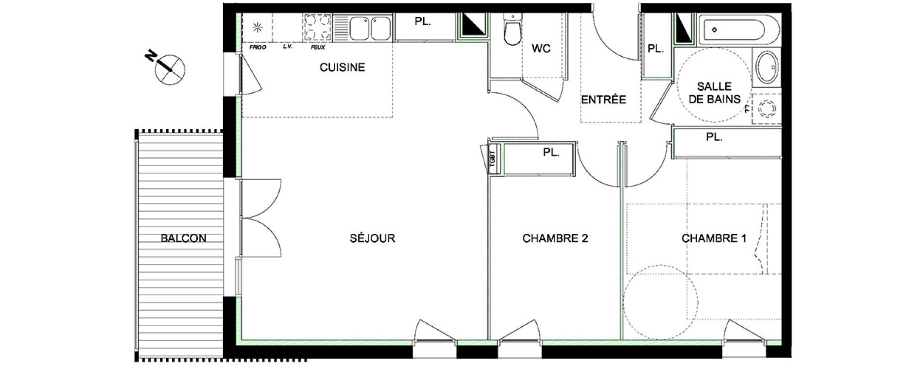 Appartement T3 de 68,36 m2 &agrave; Ramonville-Saint-Agne Ramonville st agne