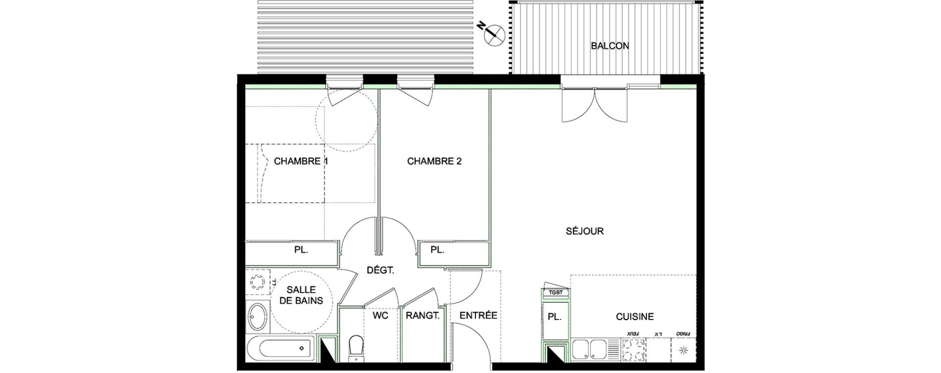 Appartement T3 de 68,32 m2 &agrave; Ramonville-Saint-Agne Ramonville st agne