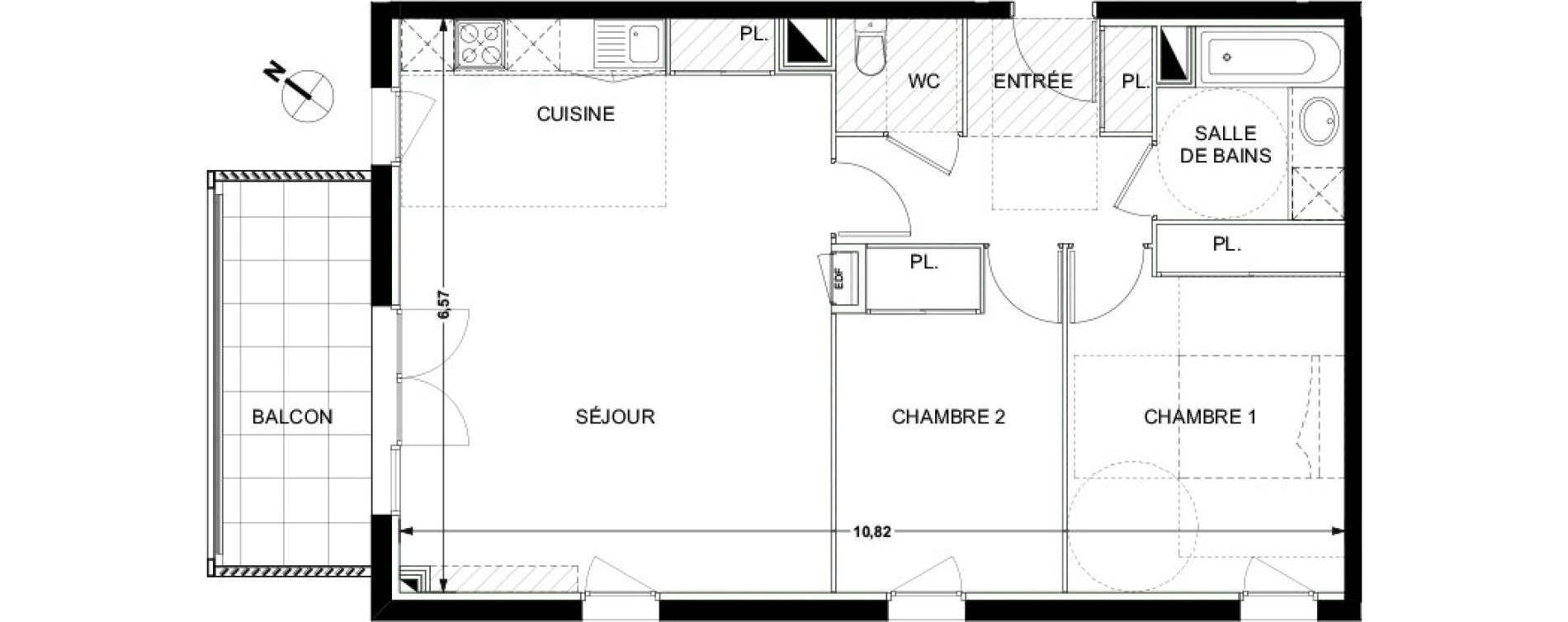 Appartement T3 de 68,21 m2 &agrave; Ramonville-Saint-Agne Ramonville st agne