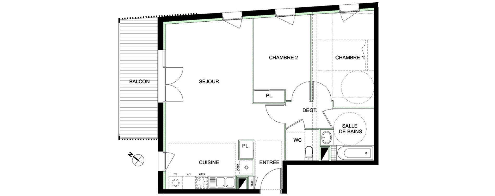 Appartement T3 de 66,03 m2 &agrave; Ramonville-Saint-Agne Ramonville st agne