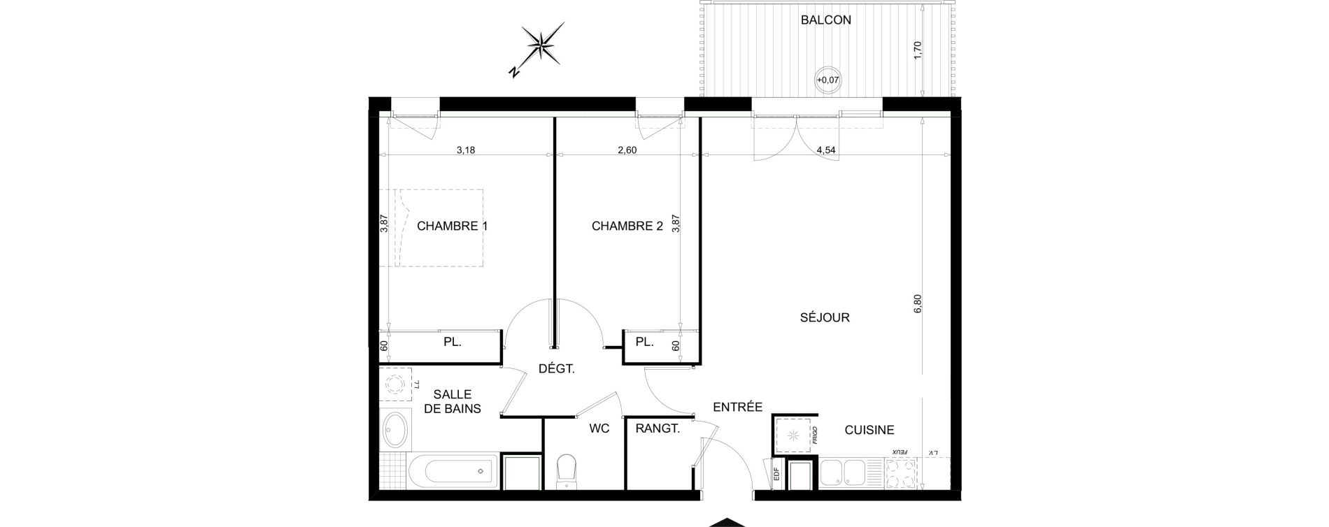 Appartement T3 de 68,27 m2 &agrave; Ramonville-Saint-Agne Ramonville st agne