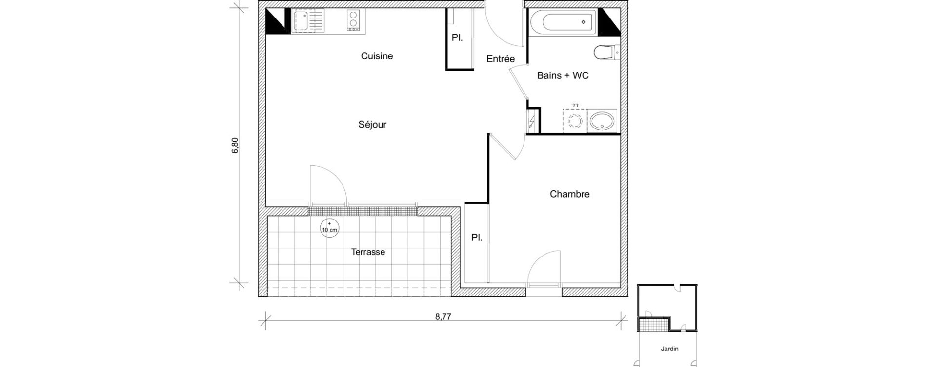 Appartement T2 de 48,02 m2 &agrave; Ramonville-Saint-Agne La peyrade