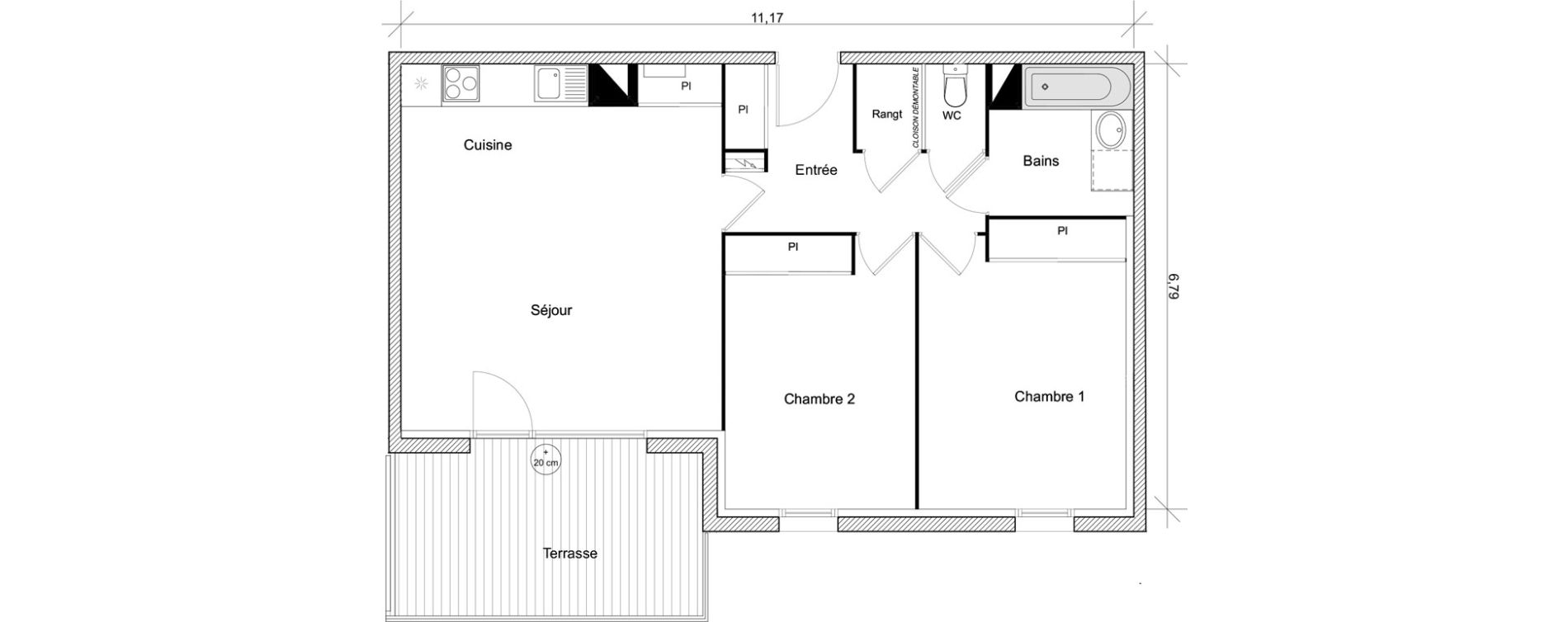 Appartement T3 de 66,85 m2 &agrave; Ramonville-Saint-Agne La peyrade