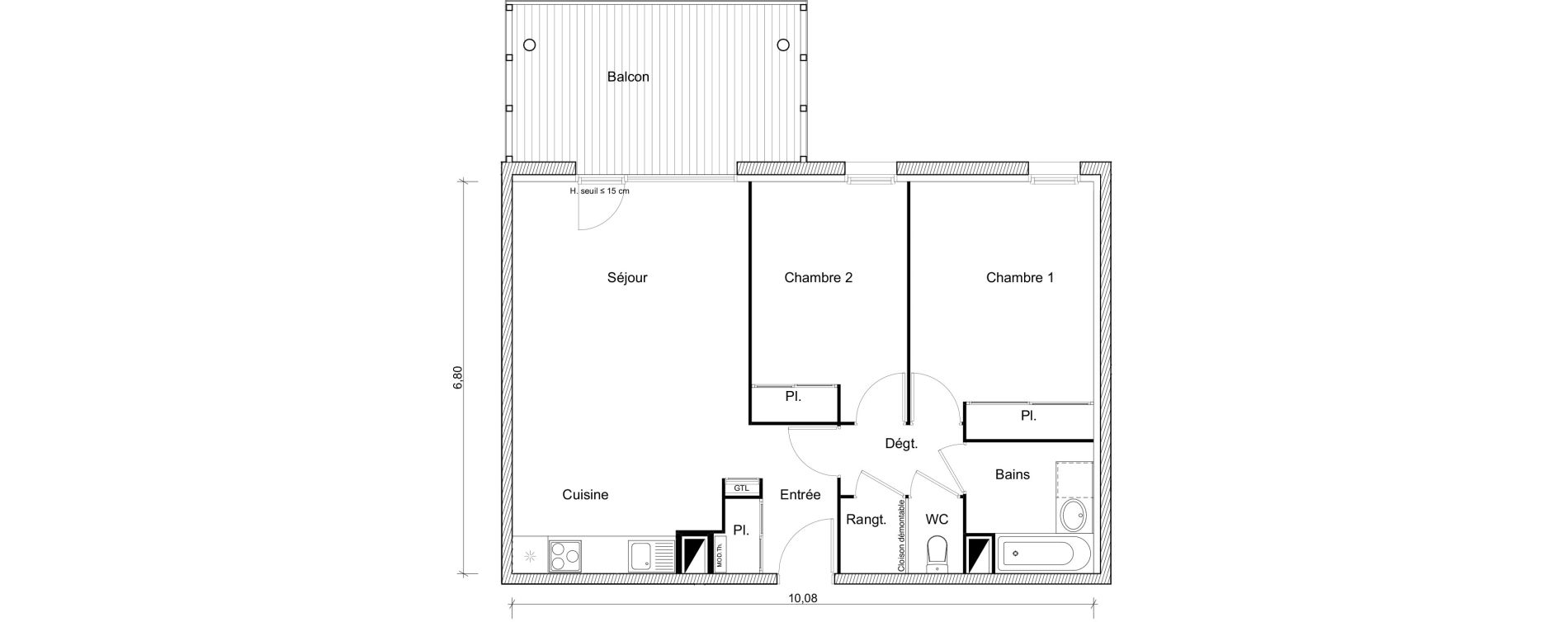 Appartement T3 de 65,99 m2 &agrave; Ramonville-Saint-Agne Ramonville st agne