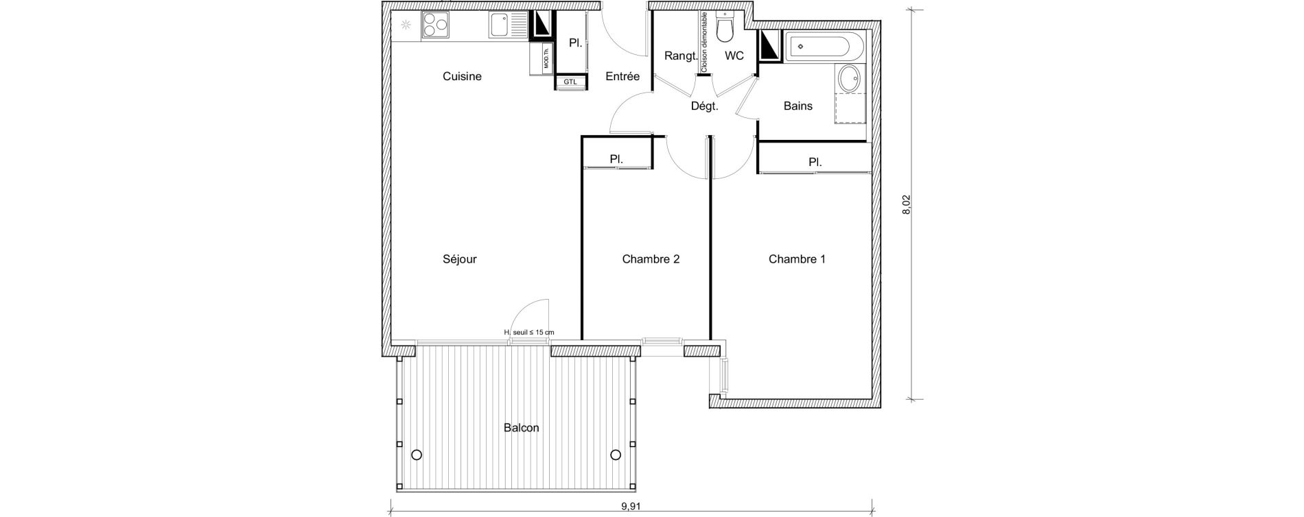 Appartement T3 de 67,36 m2 &agrave; Ramonville-Saint-Agne Ramonville st agne