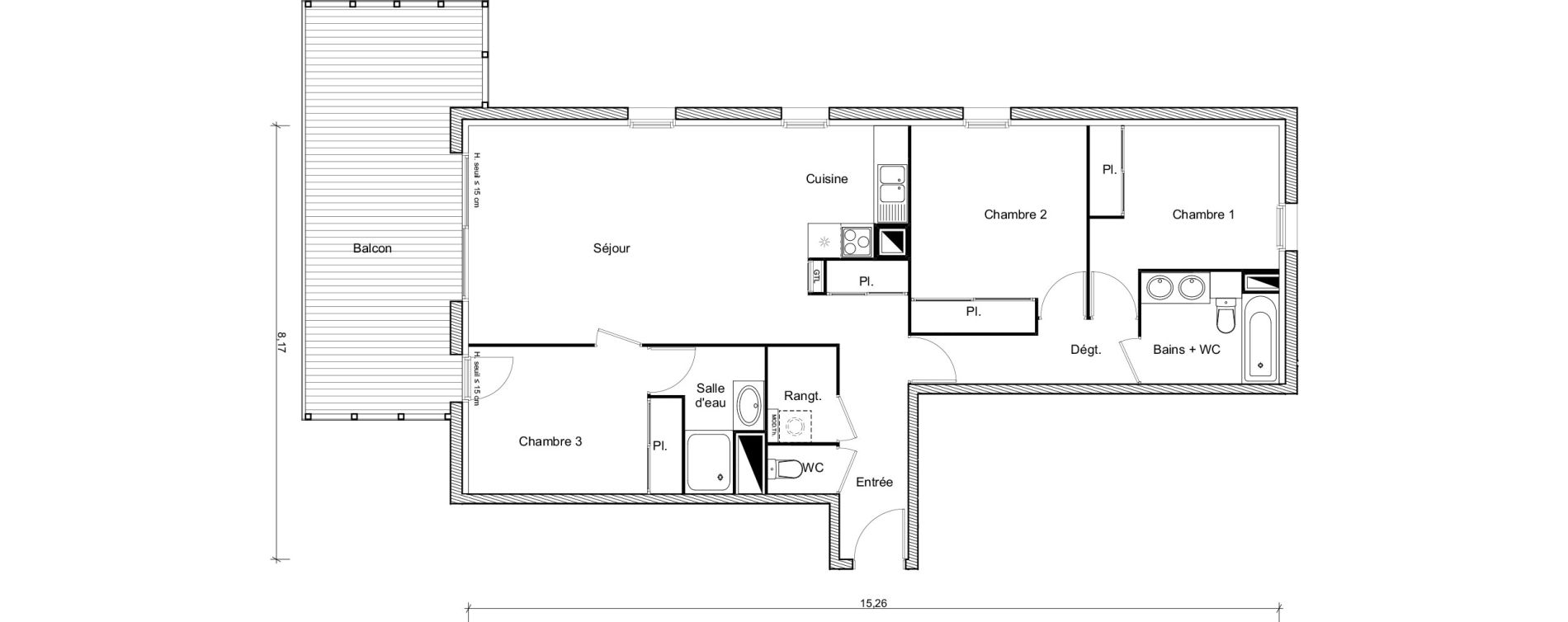 Appartement T4 de 89,13 m2 &agrave; Ramonville-Saint-Agne Ramonville st agne