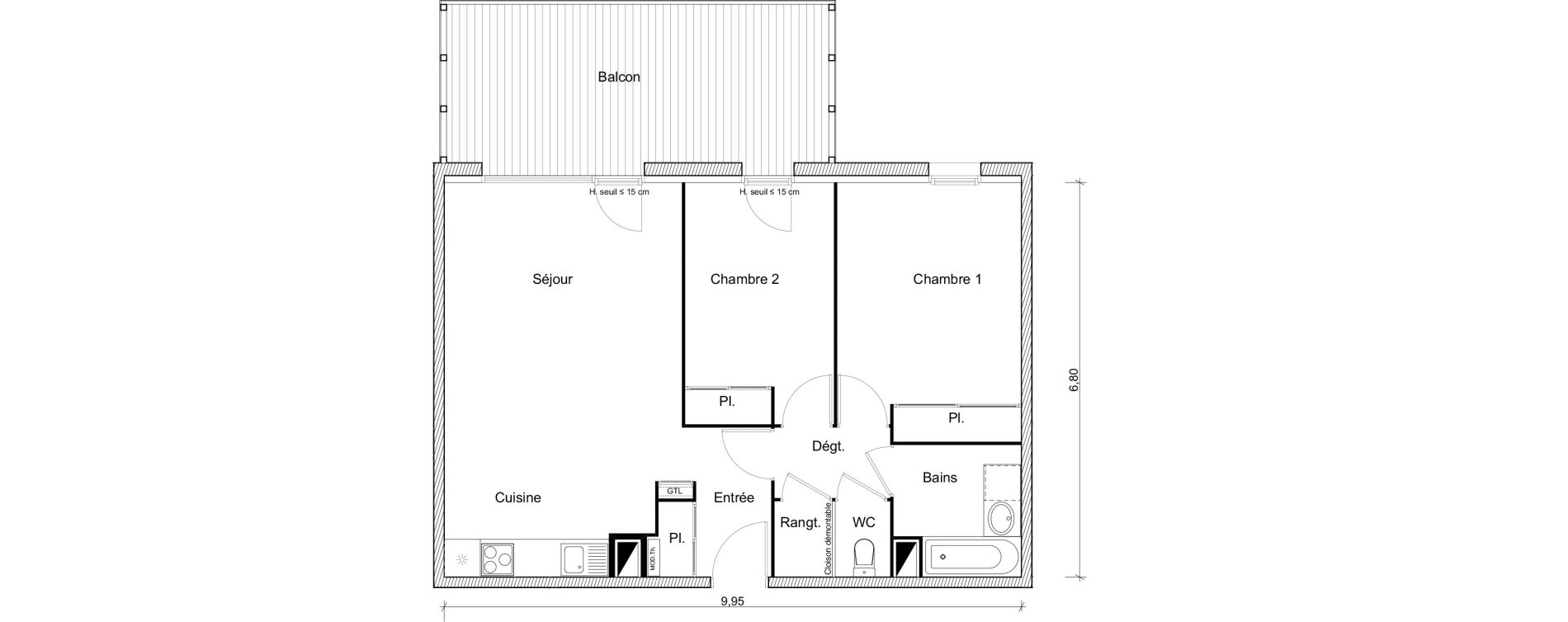 Appartement T3 de 65,11 m2 &agrave; Ramonville-Saint-Agne Ramonville st agne