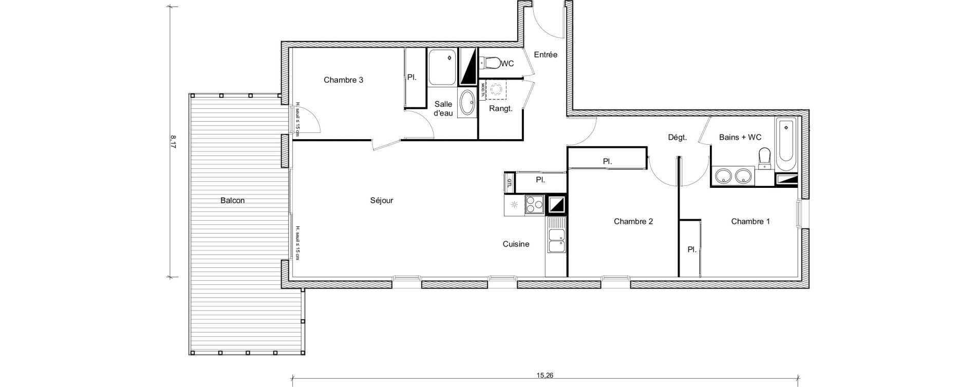 Appartement T4 de 89,13 m2 &agrave; Ramonville-Saint-Agne Ramonville st agne