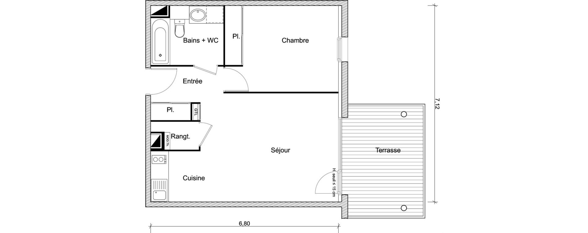 Appartement T2 de 46,65 m2 &agrave; Ramonville-Saint-Agne Ramonville st agne