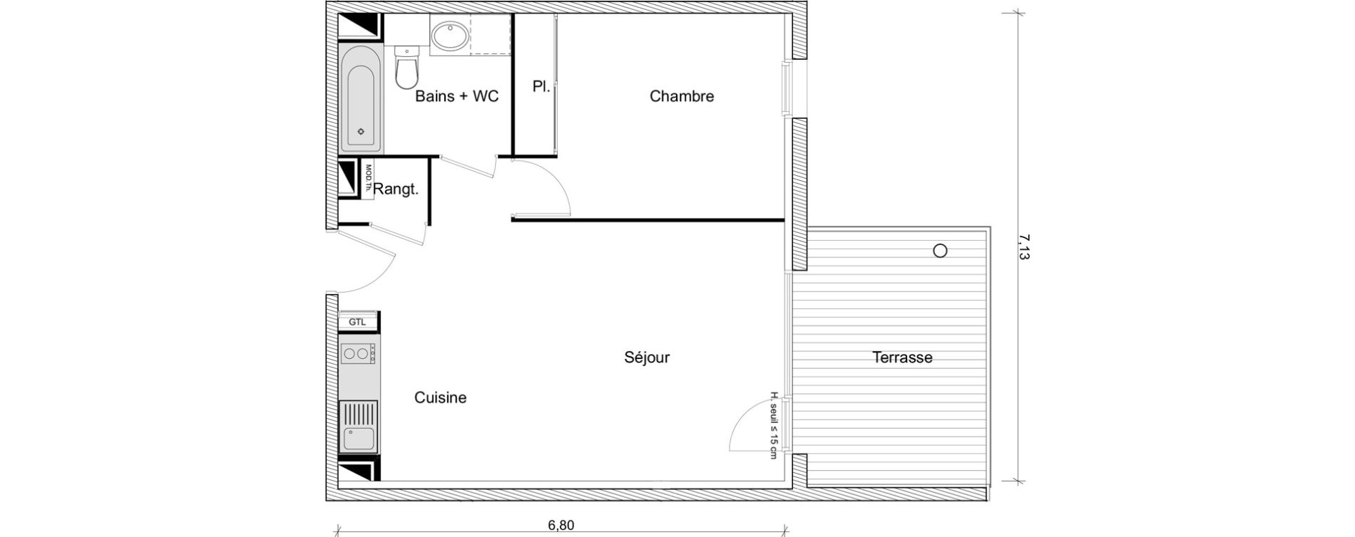 Appartement T2 de 46,71 m2 &agrave; Ramonville-Saint-Agne Ramonville st agne