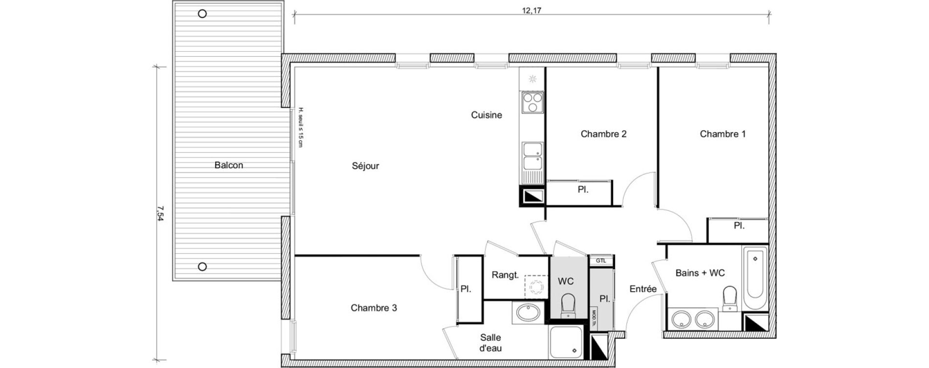 Appartement T4 de 85,01 m2 &agrave; Ramonville-Saint-Agne Ramonville st agne
