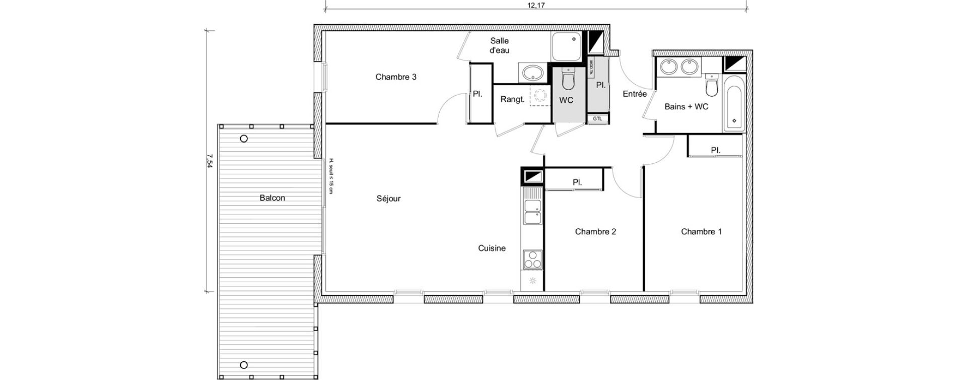 Appartement T4 de 84,46 m2 &agrave; Ramonville-Saint-Agne Ramonville st agne