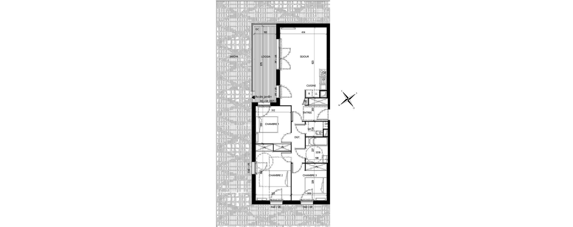 Appartement T4 de 80,02 m2 &agrave; Roques La pointe