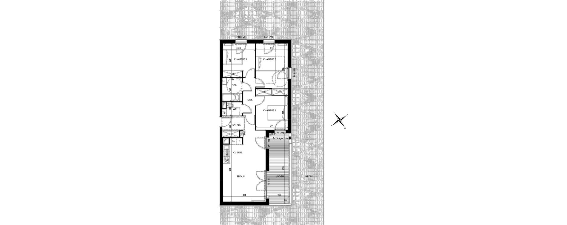 Appartement T4 de 79,91 m2 &agrave; Roques La pointe
