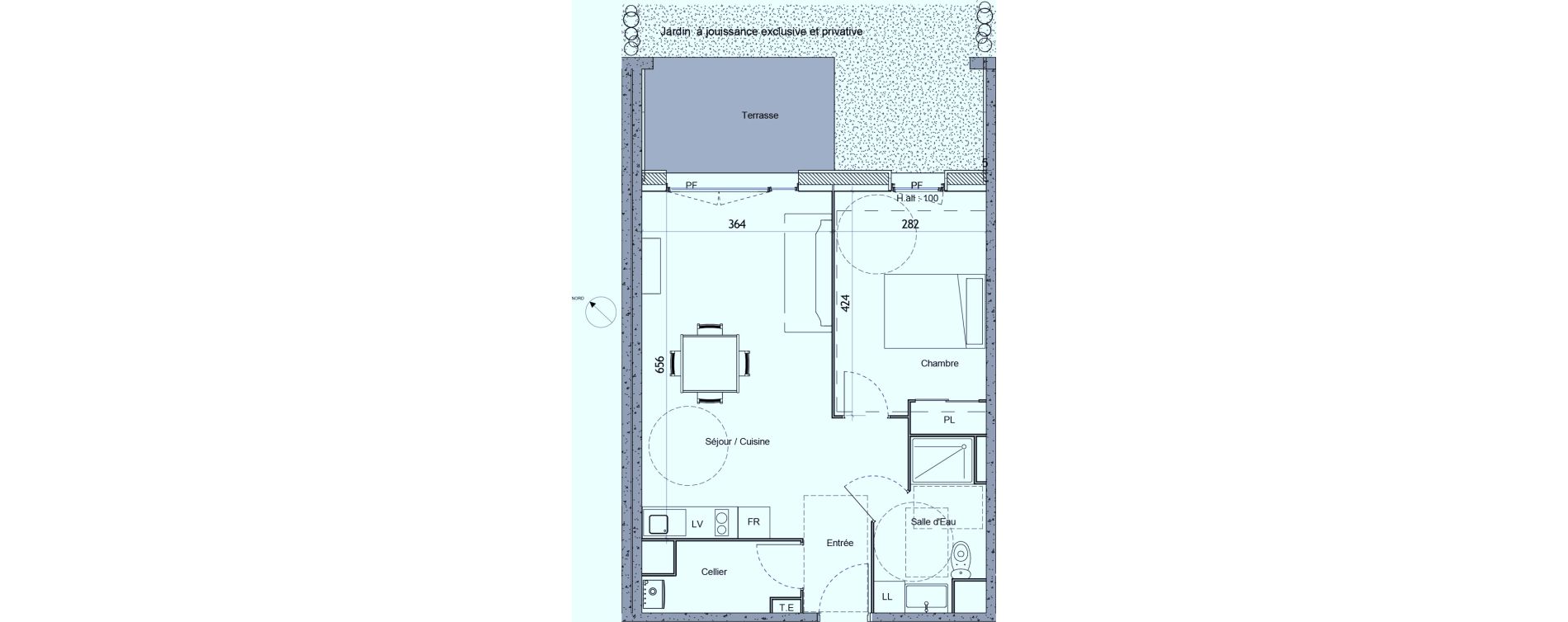 Appartement T2 de 49,70 m2 &agrave; Roques Centre